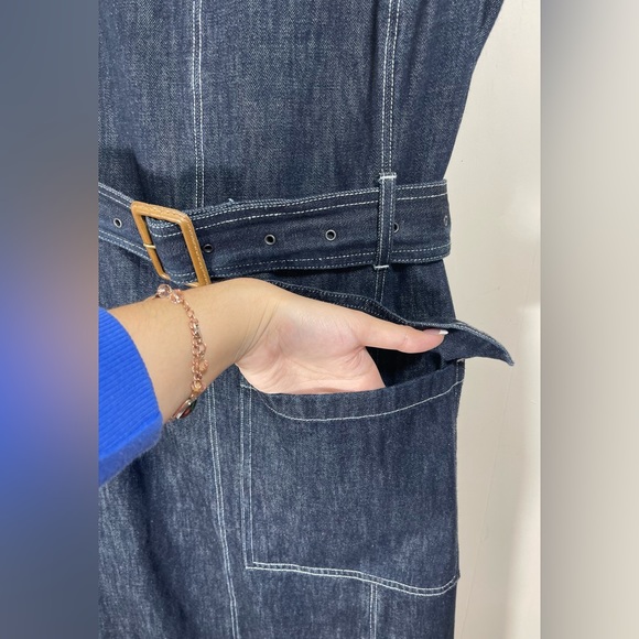 Polo Ralph Lauren Denim Fit and Flare Dress in Dark Indigo Women’s Size 12 - Picture 8 of 15